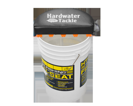 HT Enterprises INC Hardwater Bucket Seat with Rod Clip Holders for 5/6 Gal. Buckets