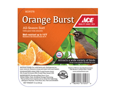 Ace® Orange Burst Assorted Species Suet - 11 oz