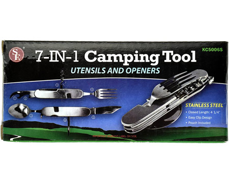 SE 7-in-1 Survivor Series Multi-Functional Camping Tool