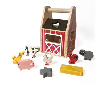 BeginAgain® Barnyard Shape Sorter Playset