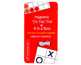 The Purple Cow® To Go - Magnetic 4 in a Row & Tic-Tac-Toe