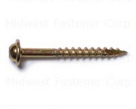 Midwest Fastener® Saber Drive Yellow Zinc T20 Cabinet Screws - 1 lb. Box