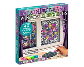 Stained Glass Nature's Wonders Window Art Clings - 40 pack