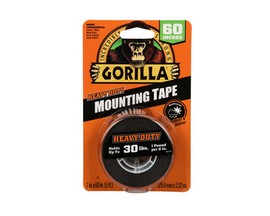 Gorilla® Double Sided 1 in. W X 60 in. L Mounting Tape Black