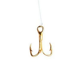 Eagle Claw® 18 in. Straight Point Treble Snell - Size 12