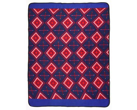 El Paso® Fleece Lodge Chief Throw Blanket - Blue/Red