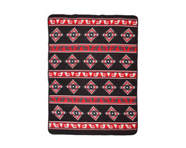 El Paso® Fleece Lodge Southwest Throw Blanket - Black/Red