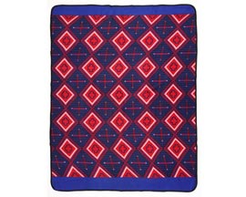 El Paso® Fleece Lodge Chief Throw Blanket - Blue/Red