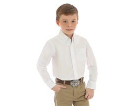 Wrangler® Boy's Classic Button Down Solid Shirt
