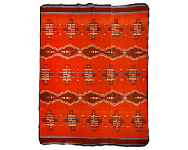 El Paso® Fleece Lodge Southwest Block Throw Blanket - Brown/Rust