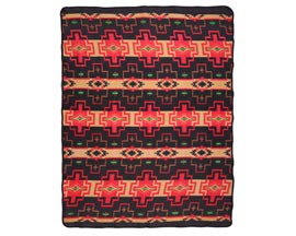El Paso® Fleece Lodge Southwest Cross Throw Blanket - Black/Red/Camel