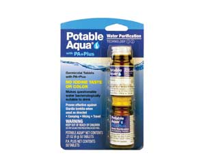 Potable Aqua Water Purification Tablets with PA Plus