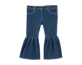 Wrangler® Baby Girl Ruffle Leg Flare Jeans - Denim