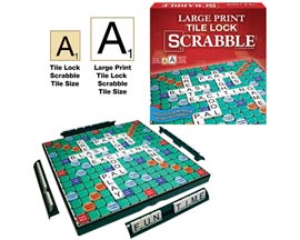 Winning Moves® Large Print Tile Lock Scrabble