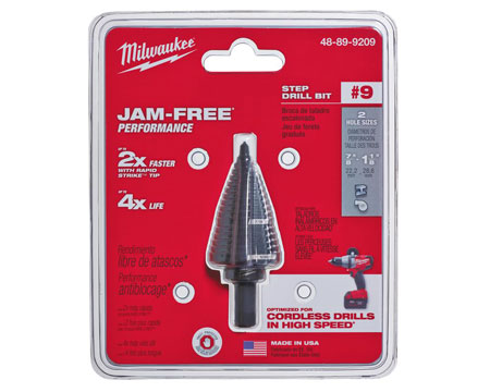 Milwaukee® #9 Step Drill Bit - 7/8" to 1-1/8"