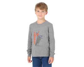 Wrangler® Boy's Long Sleeve Bucking Bull Graphic T-Shirt