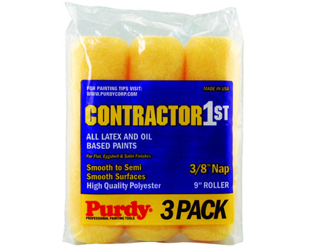 Purdy® Contractor 1st 9 In. High Quality Polyester Roller - 3 Pack