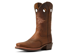 Ariat® Men's Roughstock Patriot Western Boot - Distressed Brown