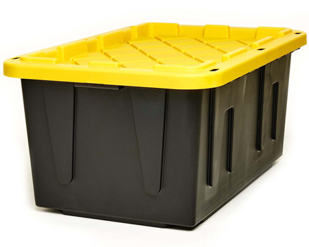Homz® Durabilt® Black Plastic Storage Tough Box - 27 gallon