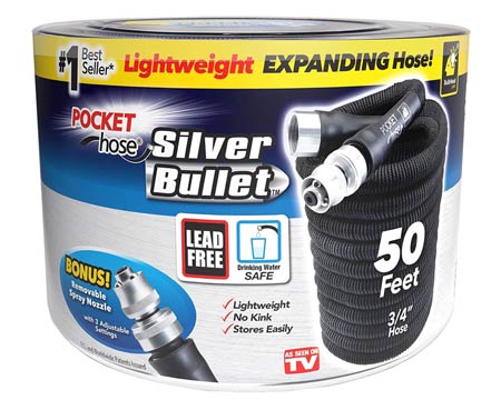 Pocket Hose® Silver Bullet 3/4 In. Expanding Water Hose - 50 ft.