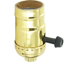 Leviton® Metal Incandescent Medium Base Turn Knob Socket 1 pk