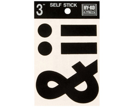 Hy-Ko® Self-Adhesive 3 in. Die-Cut Black Vinyl Special Characters Set