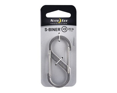 Nite Ize® SlideLock Aluminum #3 S-Biner - Stainless Steel