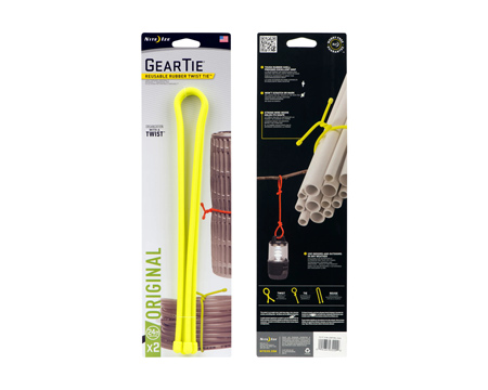 Nite Ize® Gear Tie Reusable Rubber Twist Tie 2 Pack - Yellow