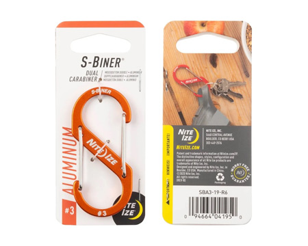 Nite Ize® Aluminum Dual S-Biner #3 - Orange