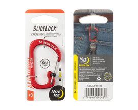 Nite Ize® SlideLock Carabiner Aluminum #3 - Red
