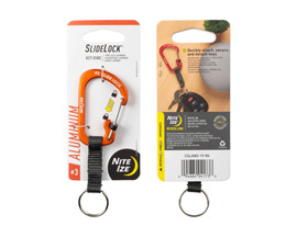 Nite Ize® SlideLock Carabiner Key Ring Aluminum - Orange