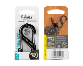 Nite Ize® S-Biner Stainless Steel Dual Carabiner #3 - 3 pack - Black/Stainless