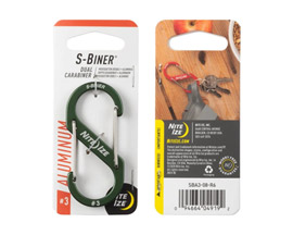 Nite Ize® Aluminum Dual S-Biner #3 - Olive