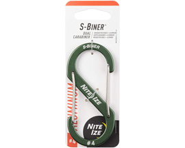 Nite Ize® Aluminum Dual S-Biner #4 - Olive