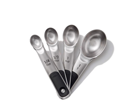 Good Grips® Stainless Steel Black/Silver Measuring Spoon Set
