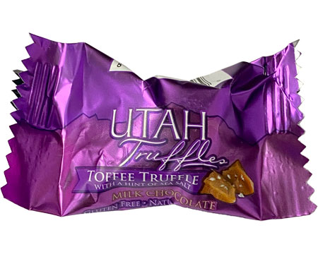 Utah Truffles® 0.5 oz. Milk Chocolate Truffle Bite - Toffee