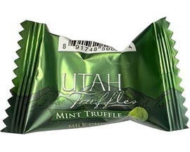 Utah Truffles® 0.5 oz. Milk Chocolate Truffle Bite - Mint