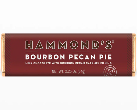 Hammond's® 2.25 oz. Milk Chocolate Bar - Bourbon Pecan Pie