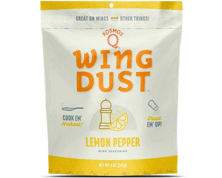 Kosmos Q® 5 oz. Wing Dust Seasoning - Lemon Pepper
