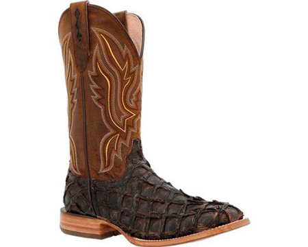 Durango® Men's Premium Exotics Dark Brown Pirarucu Western Boots