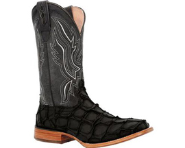 Durango® Men's Premium Exotics™ Matte Black Pirarucu Western Boots