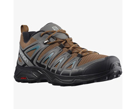 Salomon® Men's X Ultra Pioneer Hiking Shoes - Toffee / Quiet Shade / Mallard Blue