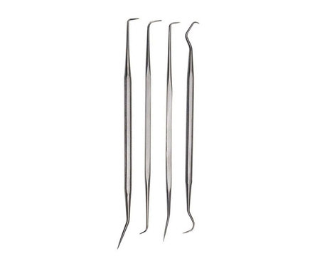 SE® 4Pc Double Ended Stainless Steel Pick Set