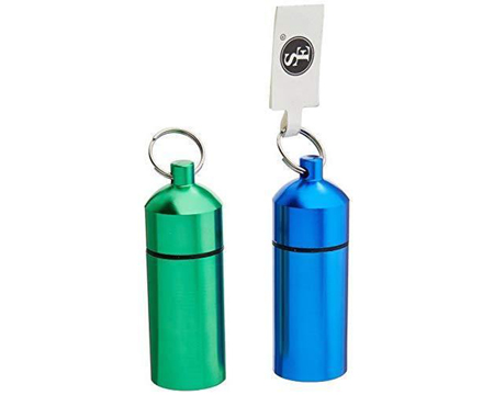 SE® Waterproof Aluminum ID Holders with Key Rings