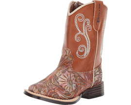 M&F Western® Toddler's Elizabeth Western Boots - Floral Tooled