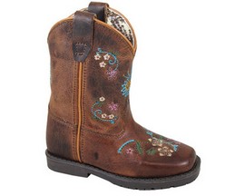 Smoky Mountain Floralie Toddler's Western Boot - Brown