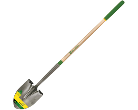 John Deere® 61 in. Round Point Digging Shovel with Wood Handle