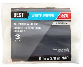 Ace® Best 9 in. White Woven 3/8 in. Nap Paint Rollers - 3 pack