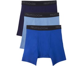 Fruit of the Loom® Men's Assorted Breathable Cotton Micro-Mesh Boxer Briefs - 3 pack
