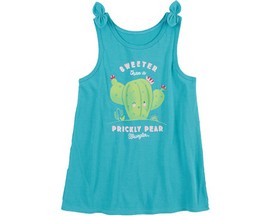 Wrangler® Girls' Sweeter Than a Prickly Pear Graphic Tank - Teal